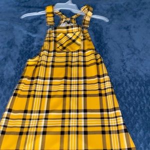 Yellow play overall dress